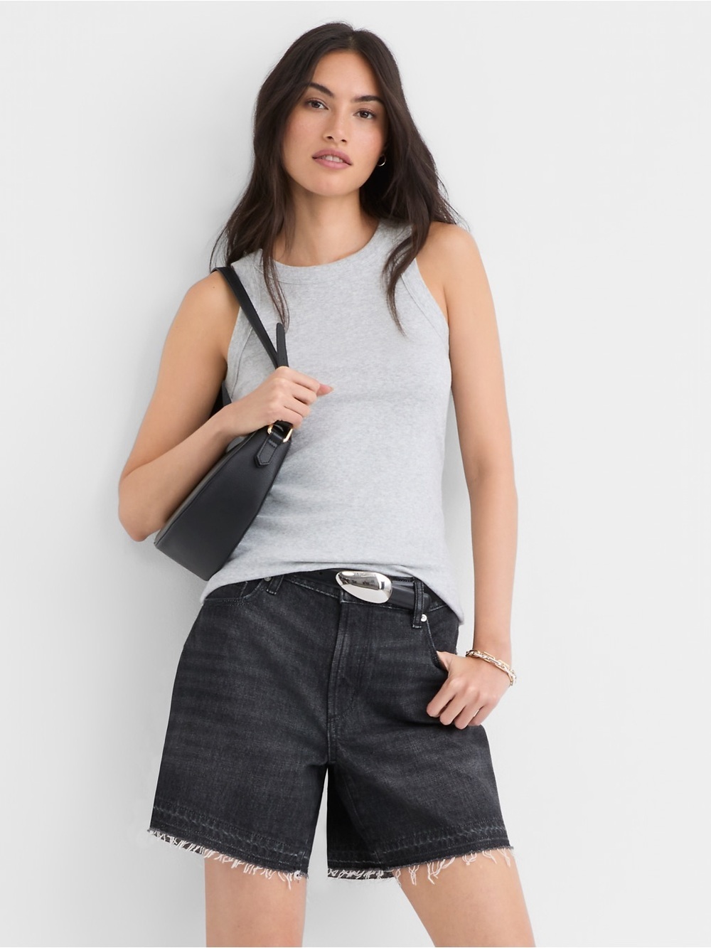 LOFT Perfect Tank Medium Grey Heather Size Extra Small NWT - Picture 2 of 5